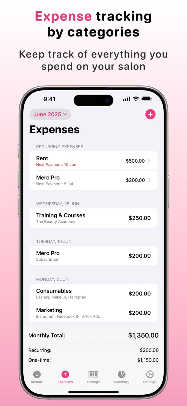 iBeauty: Finance Tracker iPhone screenshot 3