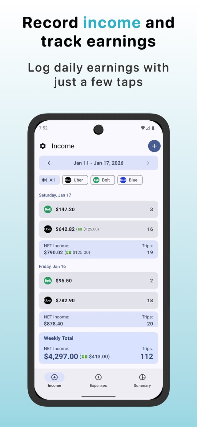 iDrive: Rideshare Finance Android screenshot 2