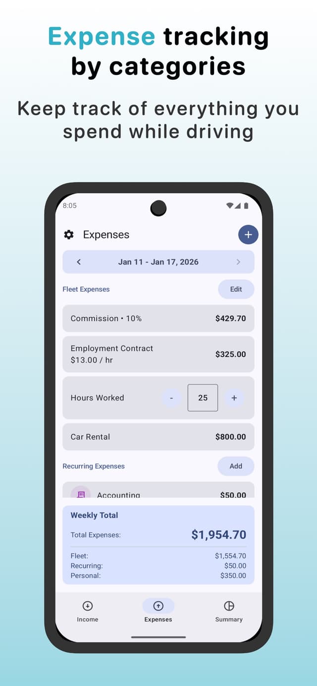 iDrive: Rideshare Finance Android screenshot 3