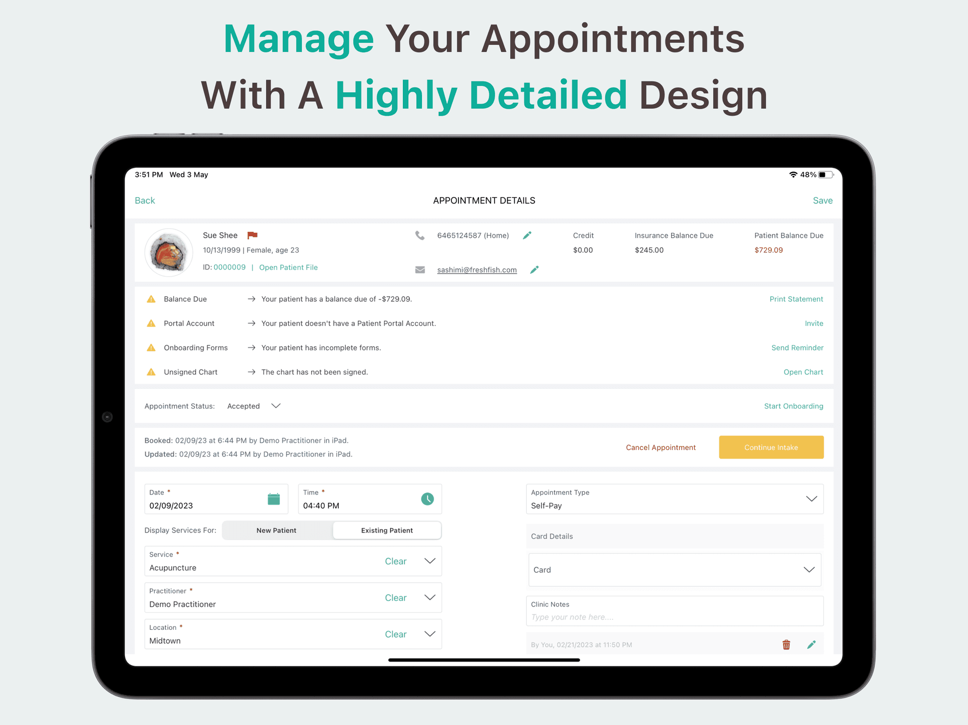 Unified Practice EHR Platform iPad screenshot 3