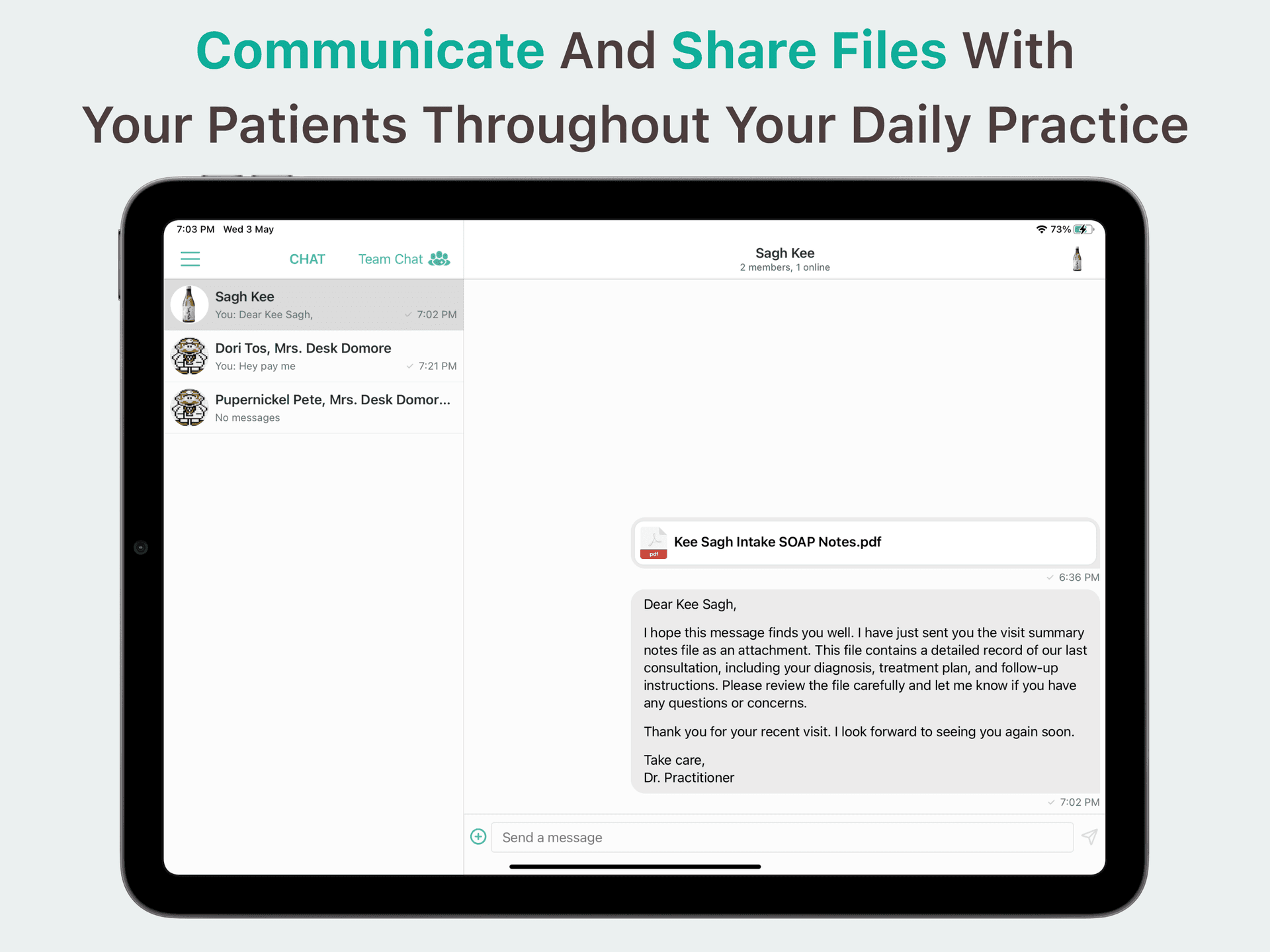 Unified Practice EHR Platform iPad screenshot 5